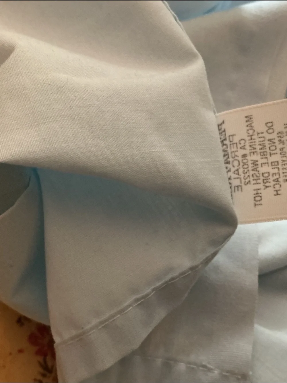 Vintage Sears Percale Baby Blue Flat Sheet
